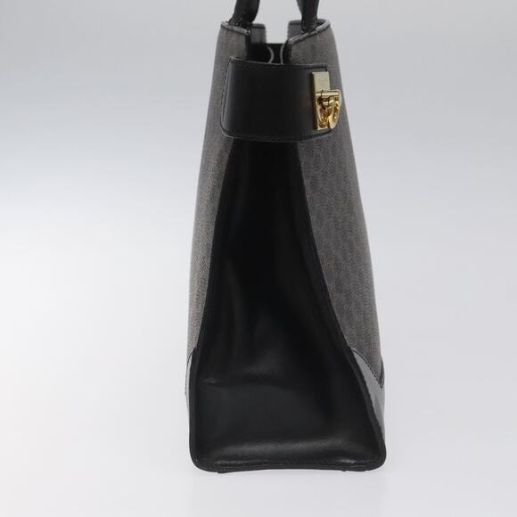 CELINE Macadam Canvas Shoulder Bag Pvc Leather Black Gold - Picture 5 of 12